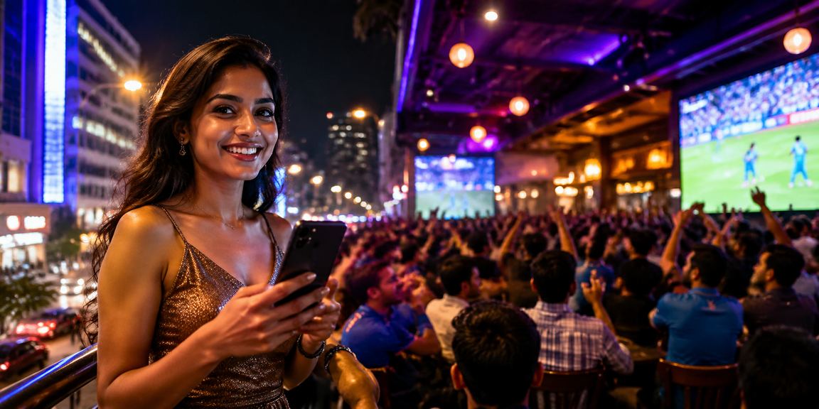 Bangalore MG Road night market with mobile payments