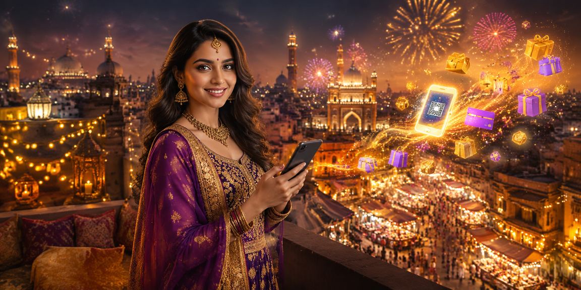 Indian mobile payment usage in night market surroundings